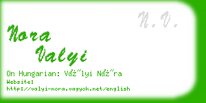 nora valyi business card